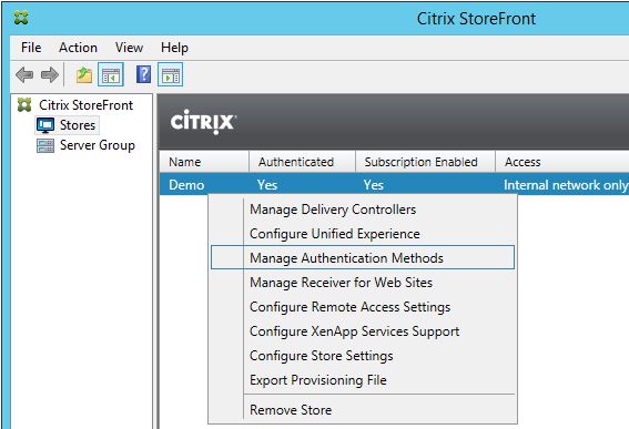 Citrix StoreFront Konfig 2