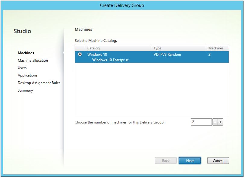 XenDesktop Create Delivery Group 002