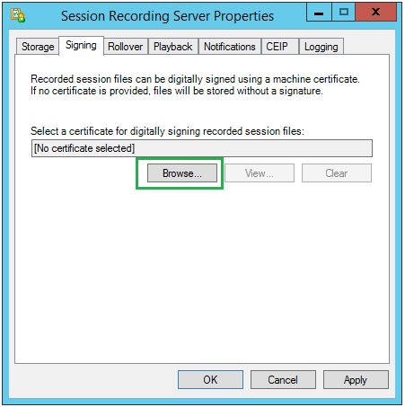 Session Recording Config 003