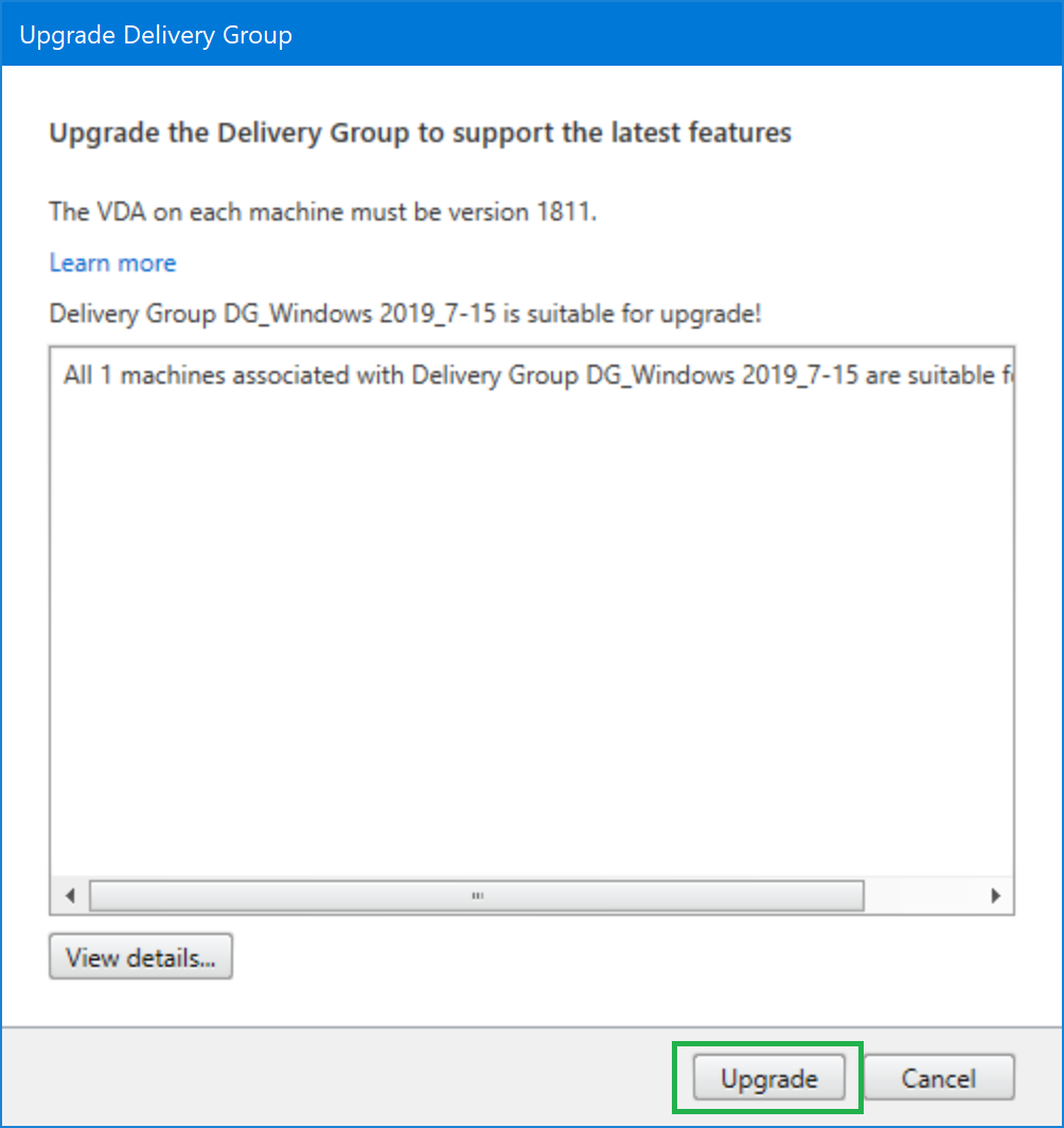 Upgrade Delivery Group 02