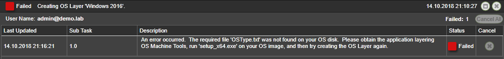 Error OS Type was not found
