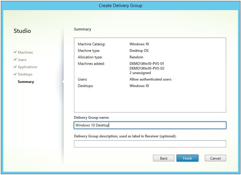 XenDesktop Create Delivery Group 008