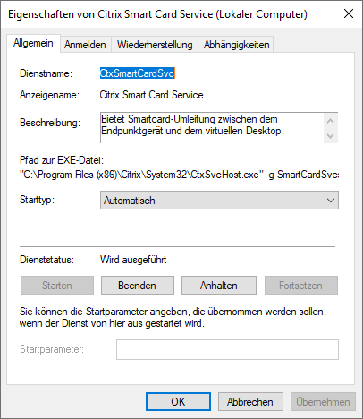 Citrix SmartCard Service