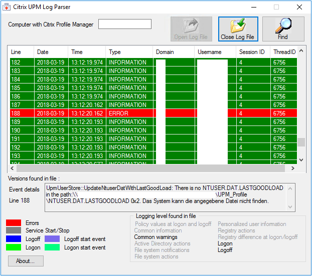 435 UPM Log Parser