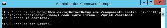 XenDesktop 7.6 Install CMD