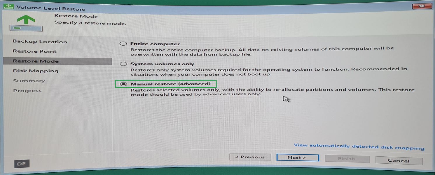 203 Recovery Veeam for Windows