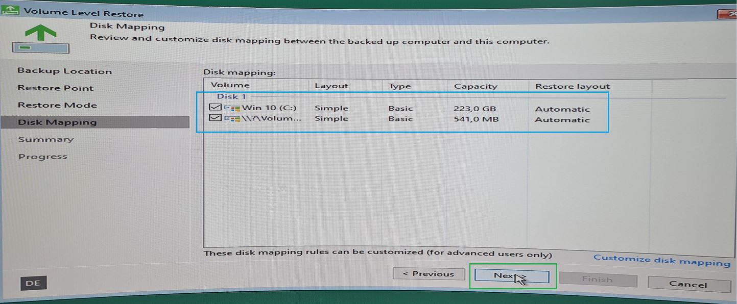 204 Recovery Veeam for Windows