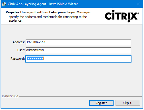 006 Install AppLayering Agent