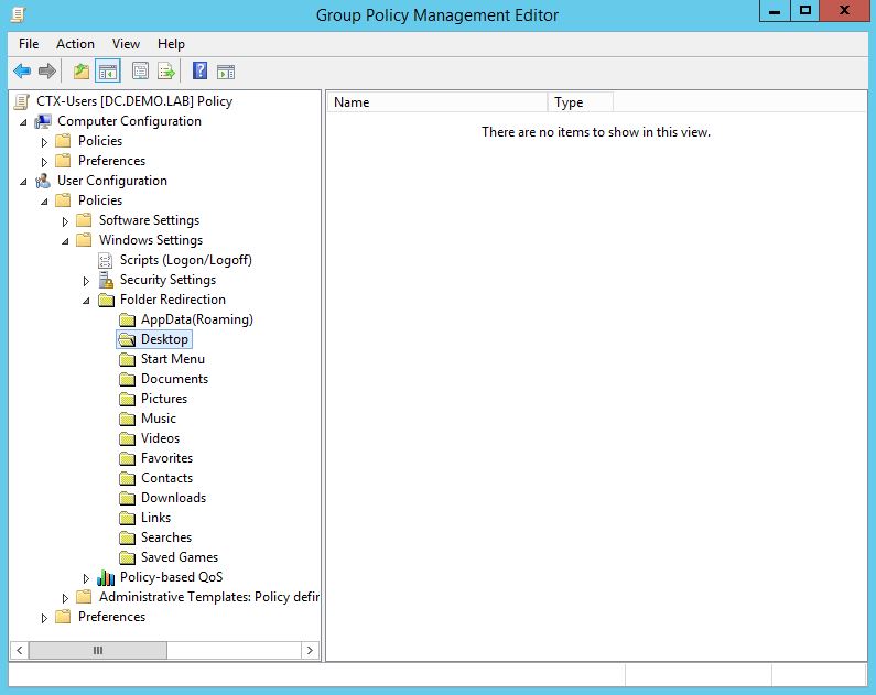 Redirected User Profile Ordner 005