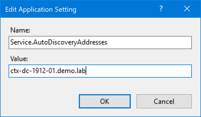 Service AutoDiscoveryAddresses