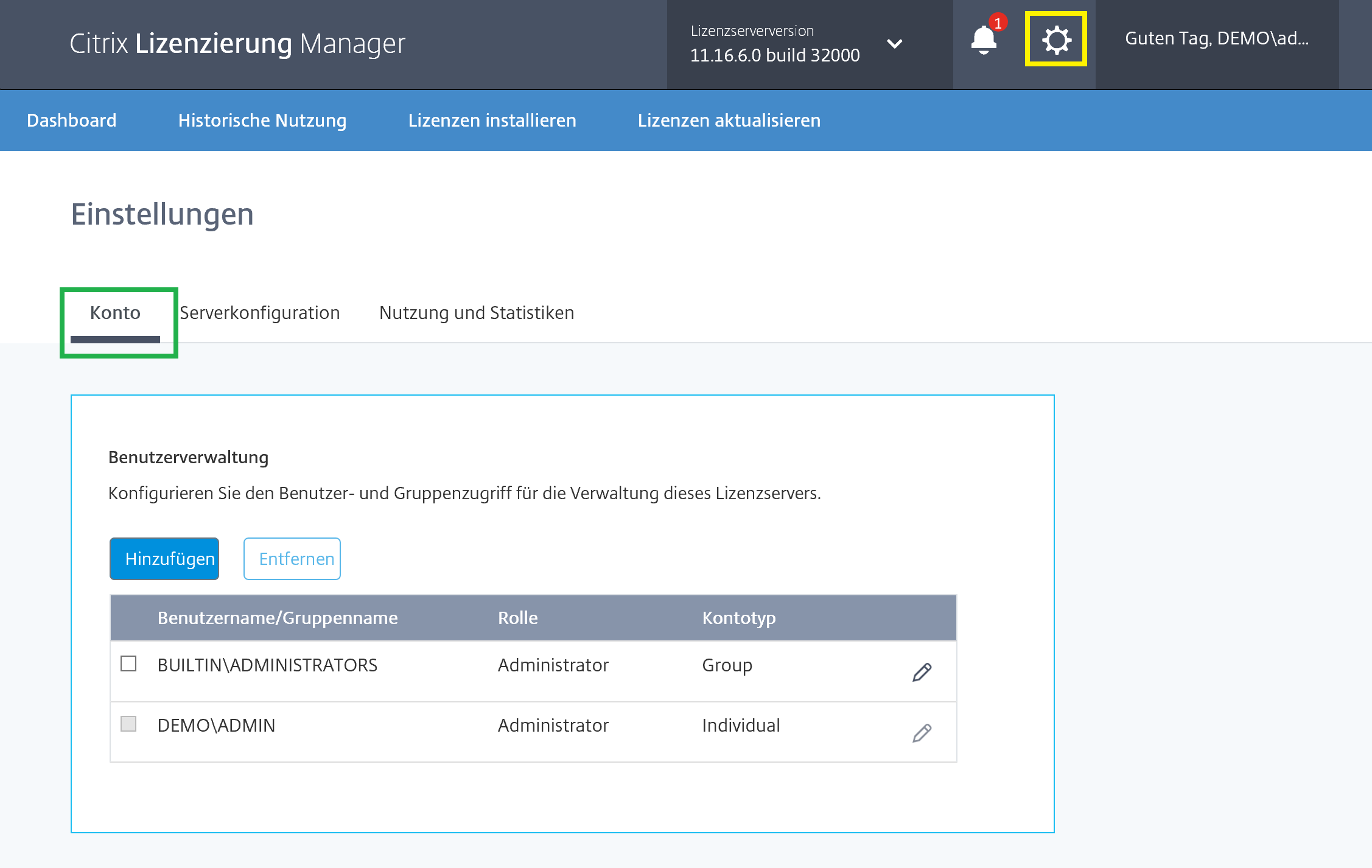 01 CTX Lizenzserver Konfiguration