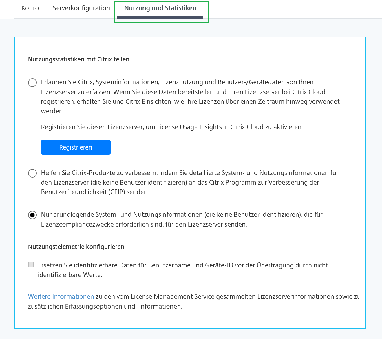 04 CTX Lizenzserver Konfiguration