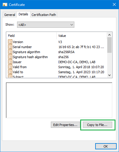 102 Export Root Certificate