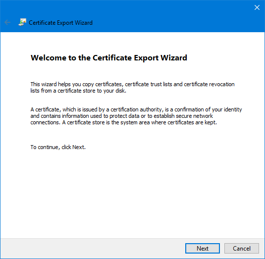 103 Export Root Certificate