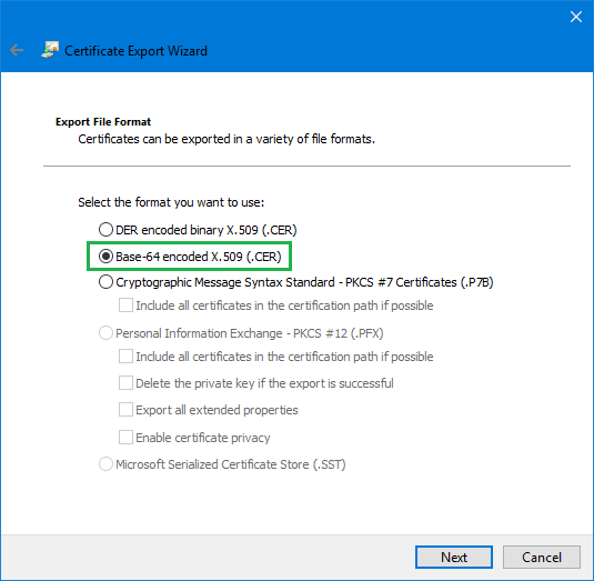 104 Export Root Certificate