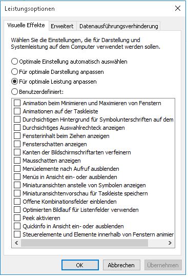 Weitere Optimierung 005