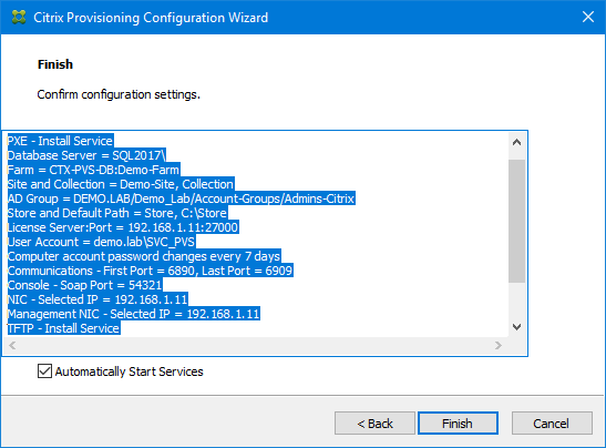 16 PVS Config Wizard