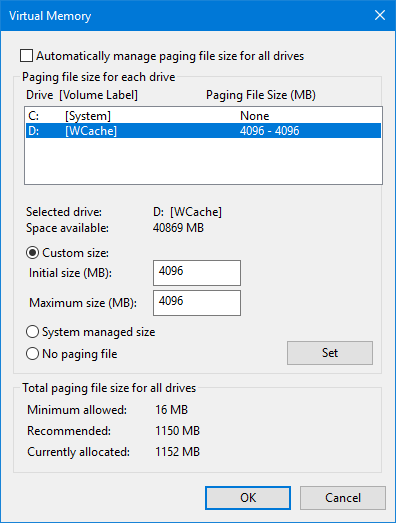 Change Pagefile disk