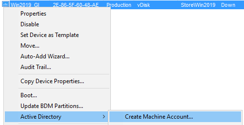 Create AD Machine Account