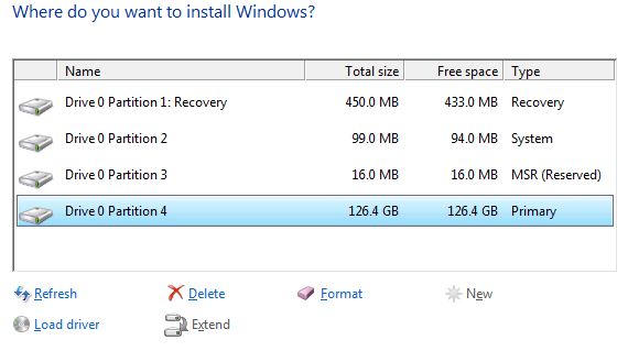 01 Partitionen bei der Istallation