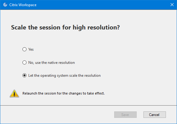 115 WorkspaceApp High DPI
