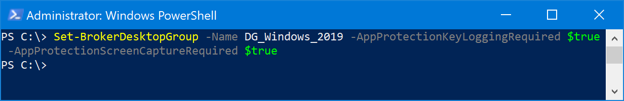 Set BrokerDesktopGroup