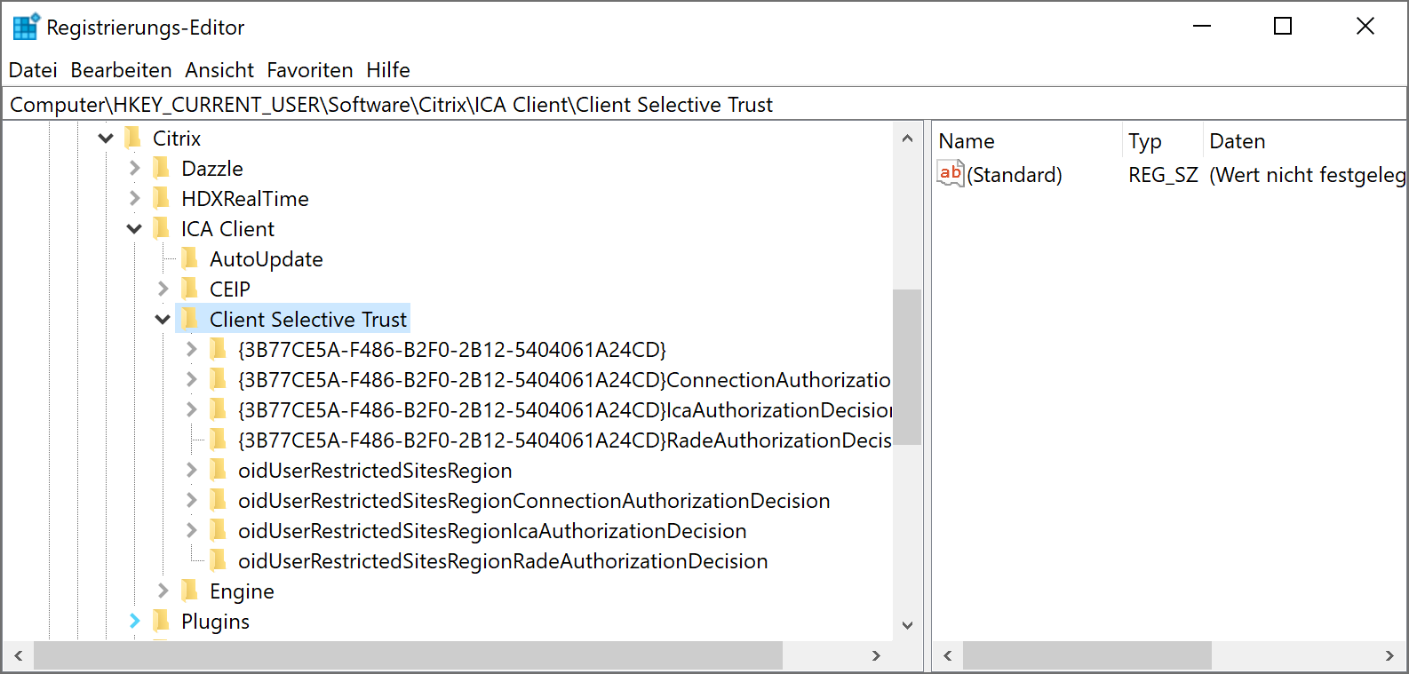 Reg HCU Client Selective Trust