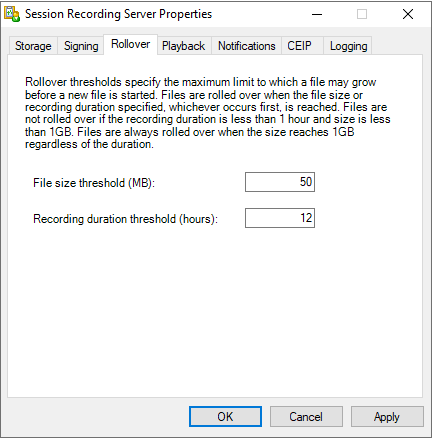 109 Config Session Recording