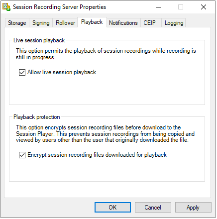 110 Config Session Recording