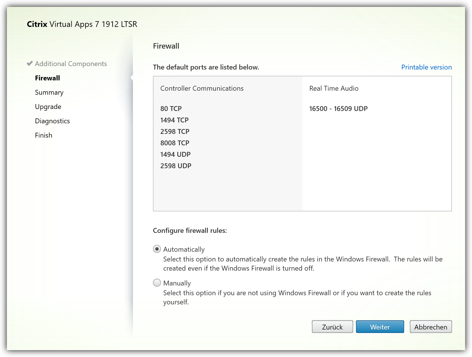 203 Upgrade VDA 1912