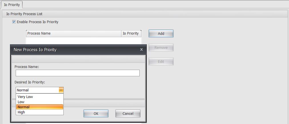 WEM Configuration IO Priority