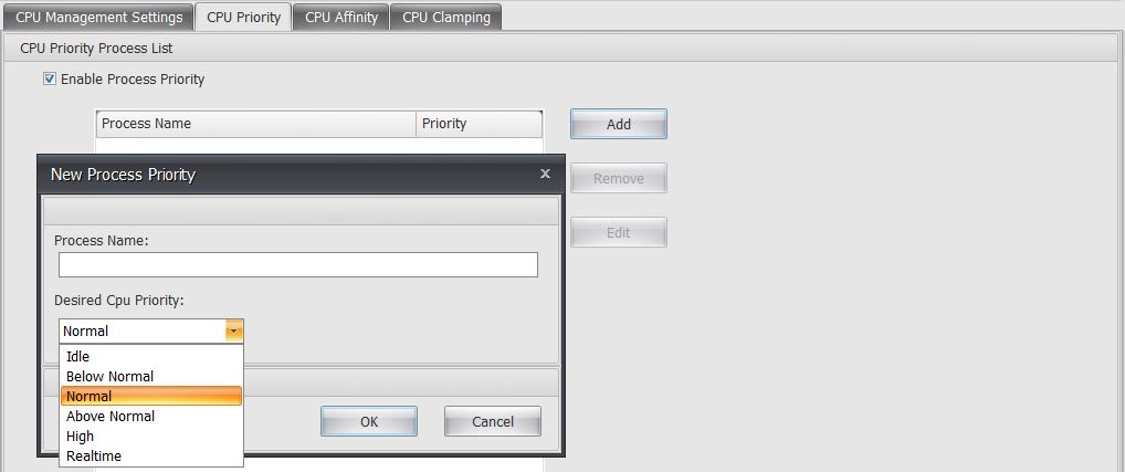 WEM Process Priority