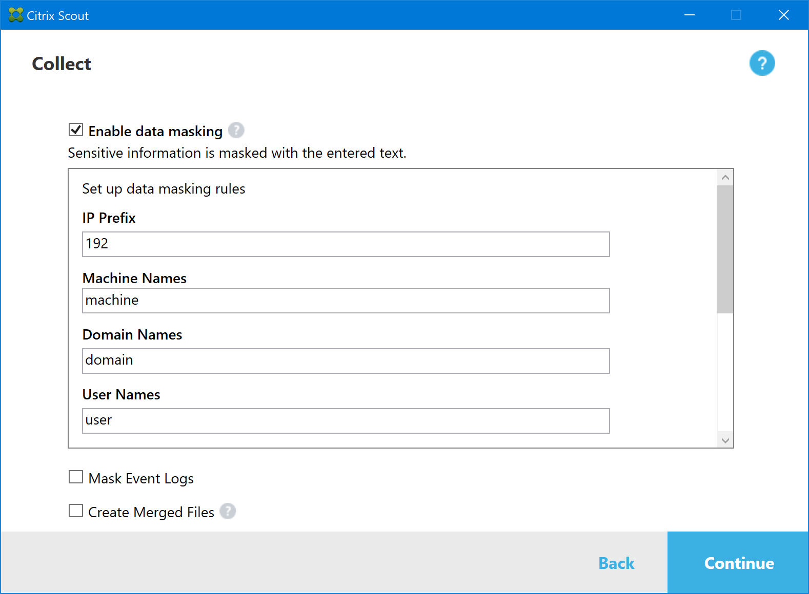 Citrix Scout 2003 Data Masking