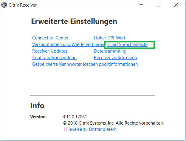 01 Citrix Reciever 4.11 Tastatur Layout