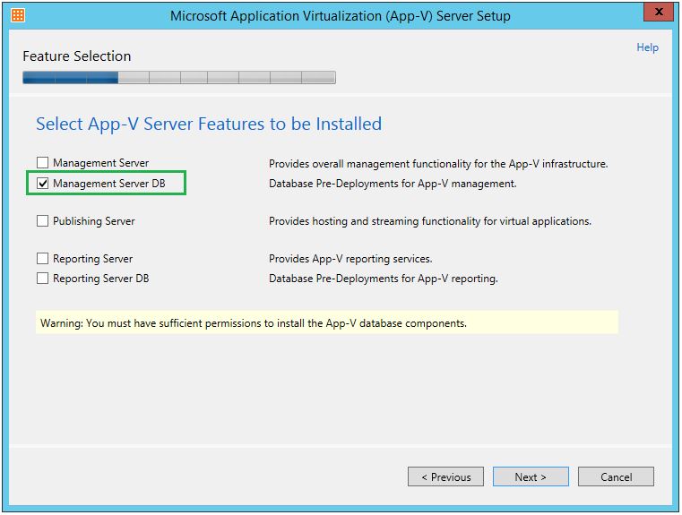 App V 5.1 Install DB 001