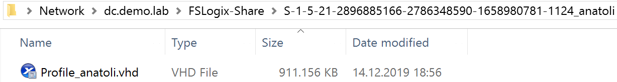 FSLogix UserContainer