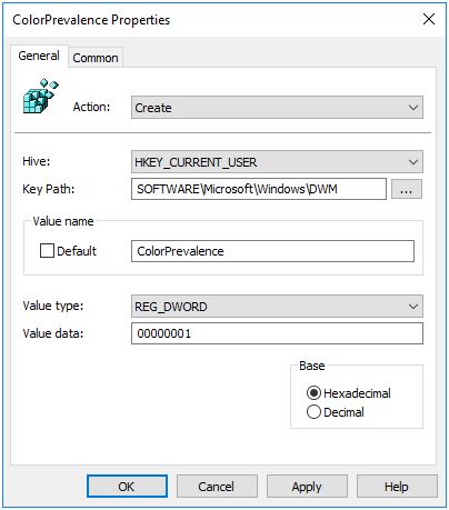 Registry ColorPrevalence