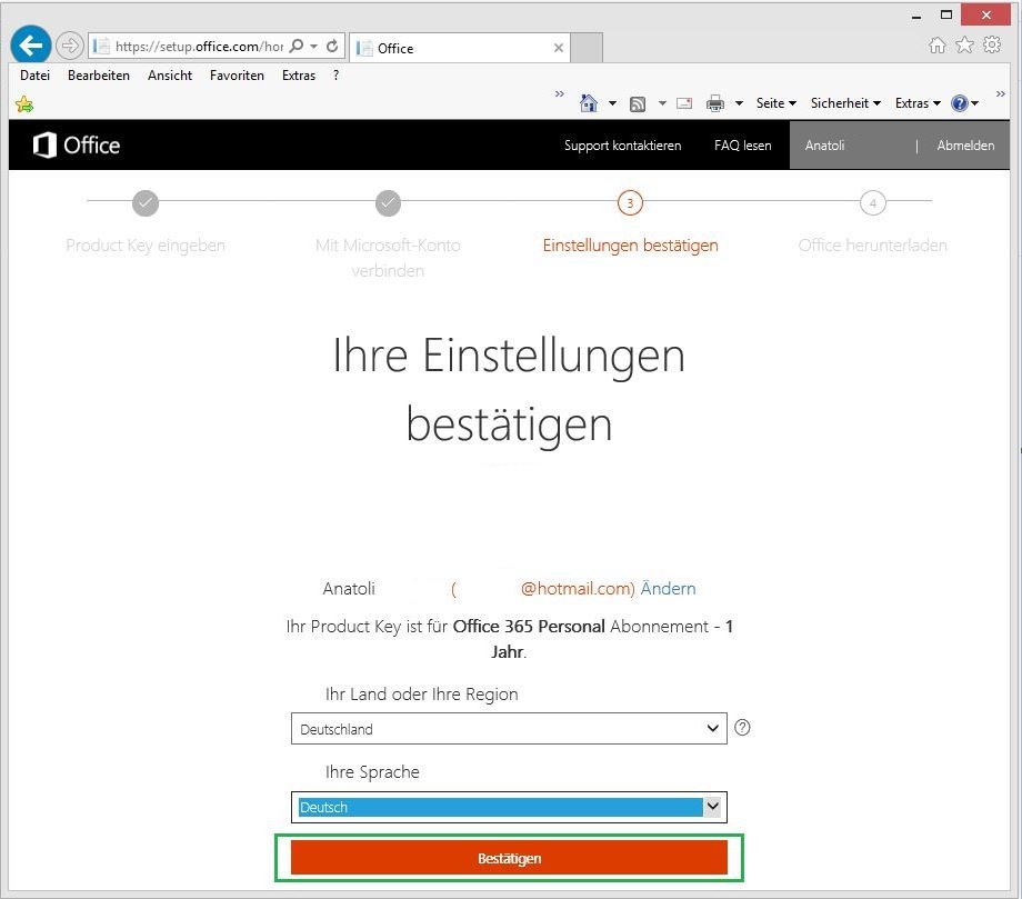 Installation Office 365