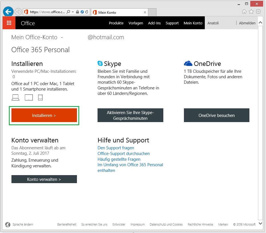 Installation Office 365 008
