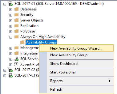 601 Availability Group Setup