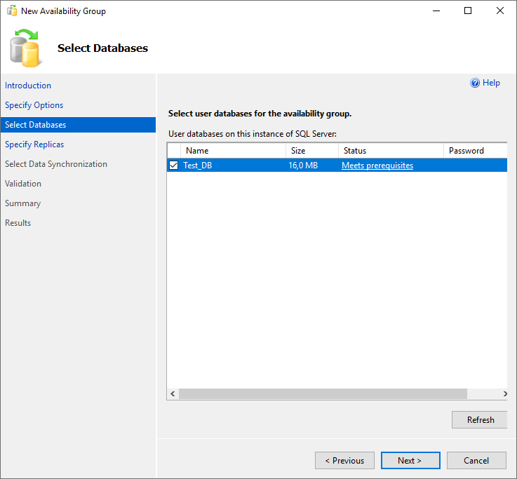 604 Availability Group Setup