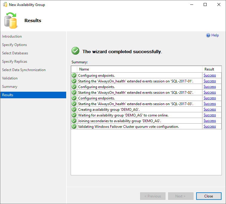 611 Availability Group Setup