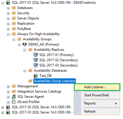 612 Availability Group Setup