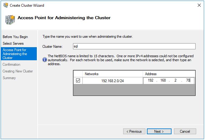 12 SQL Cluster 2017