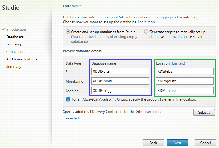 03 Config XenDesktop DB