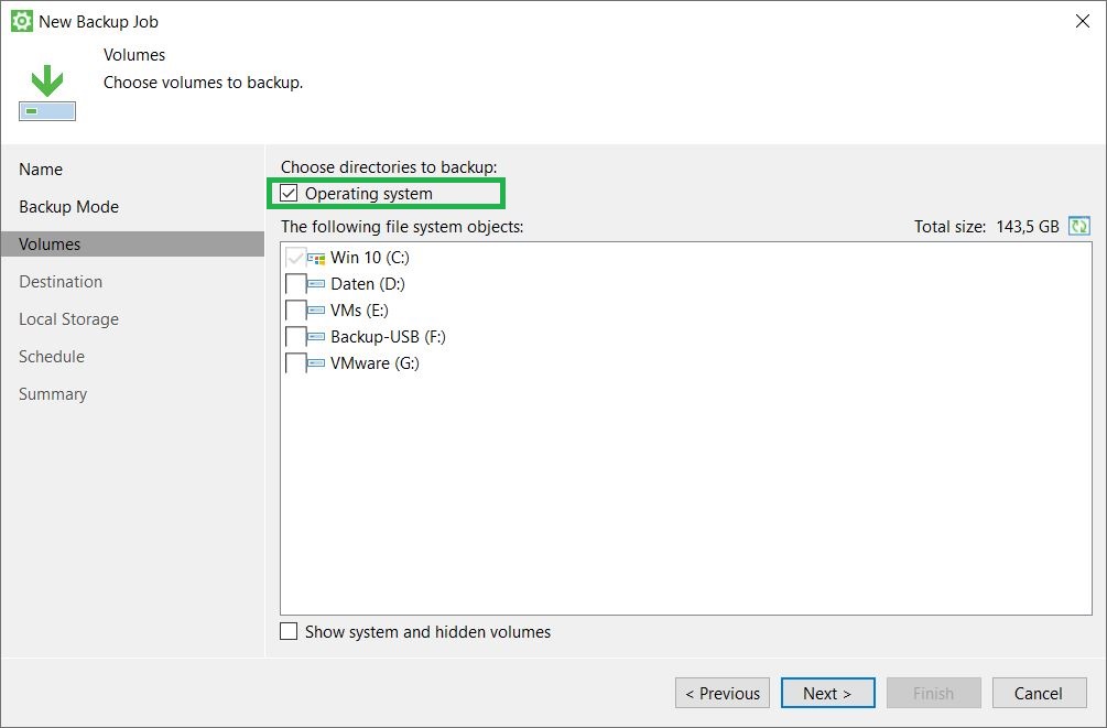 12 veeam New Backup Job