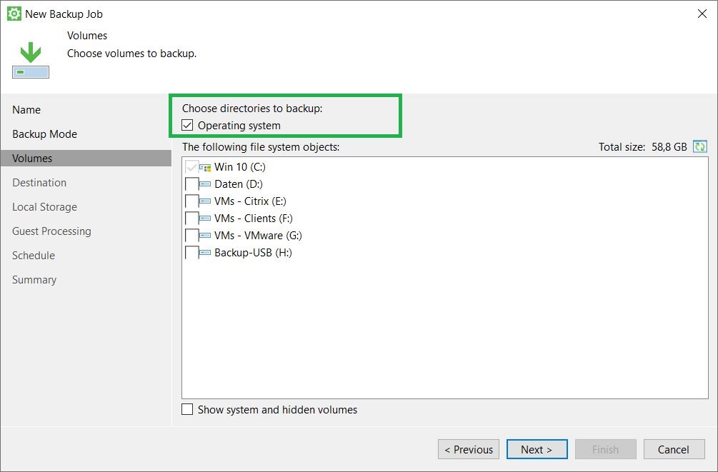 104 1 Veeam NAS Einrichten