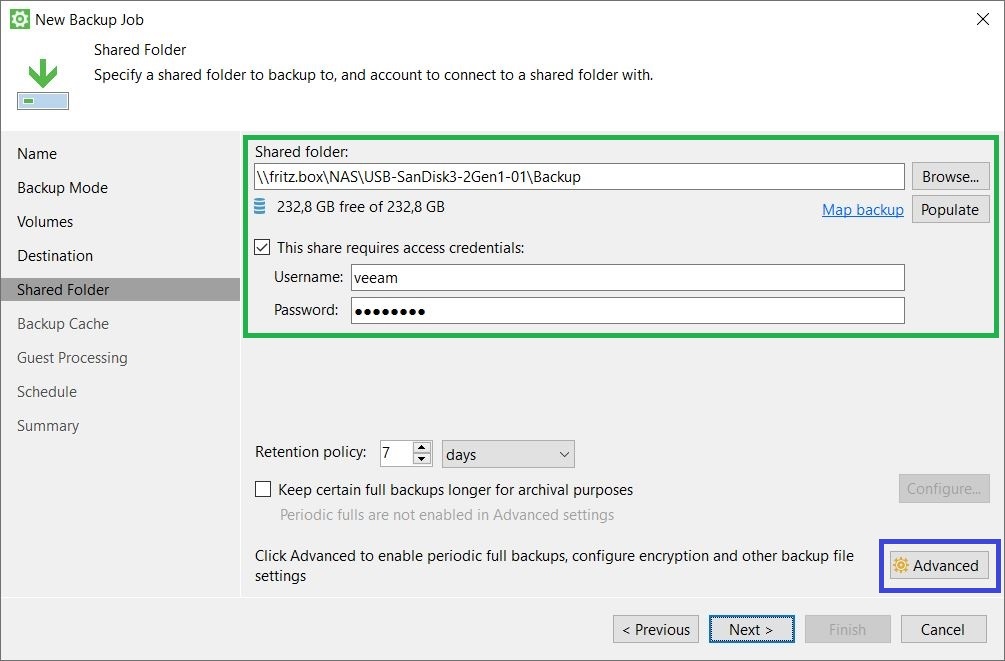 106 Veeam NAS Einrichten