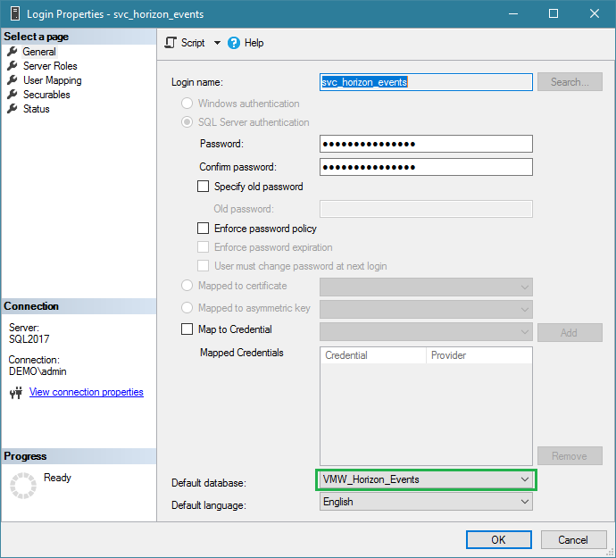 108 SQL Server for Horizon